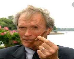 Clint Eastwood smoking